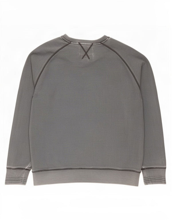 Fat Face Herre Garment Dyed Sweatshirt Jumper Large Grå Bomuld