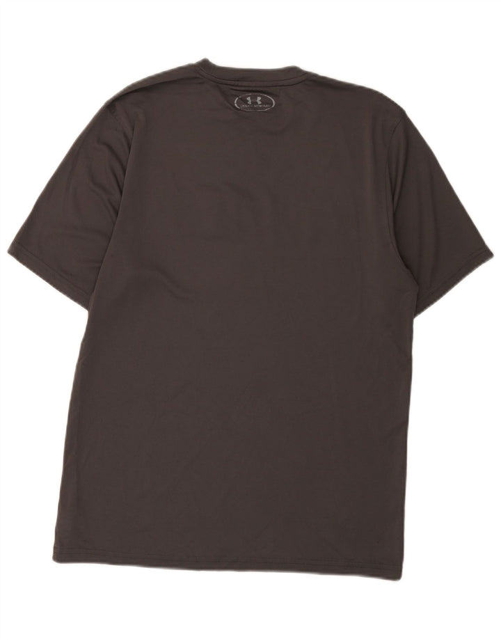 Under Armour Herre Heat Gear Grafisk T-Shirt Top Lille Grå Polyester