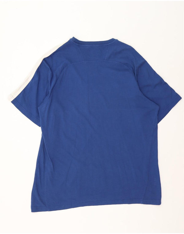 Champion Mens Short Sleeve Graphic T-Shirt Top 3XL Blue Colourblock