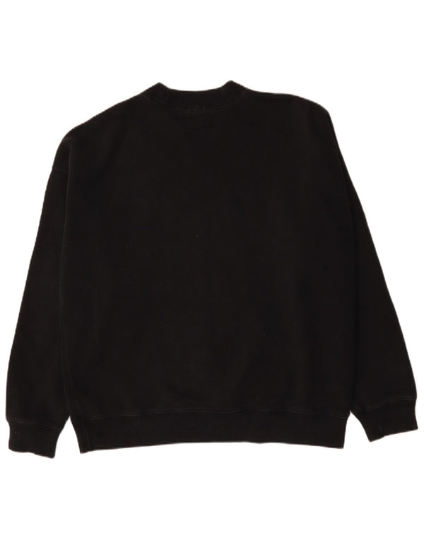 Abercrombie & Fitch Herre Oversized Sweatshirt Jumper Medium Sort Bomuld