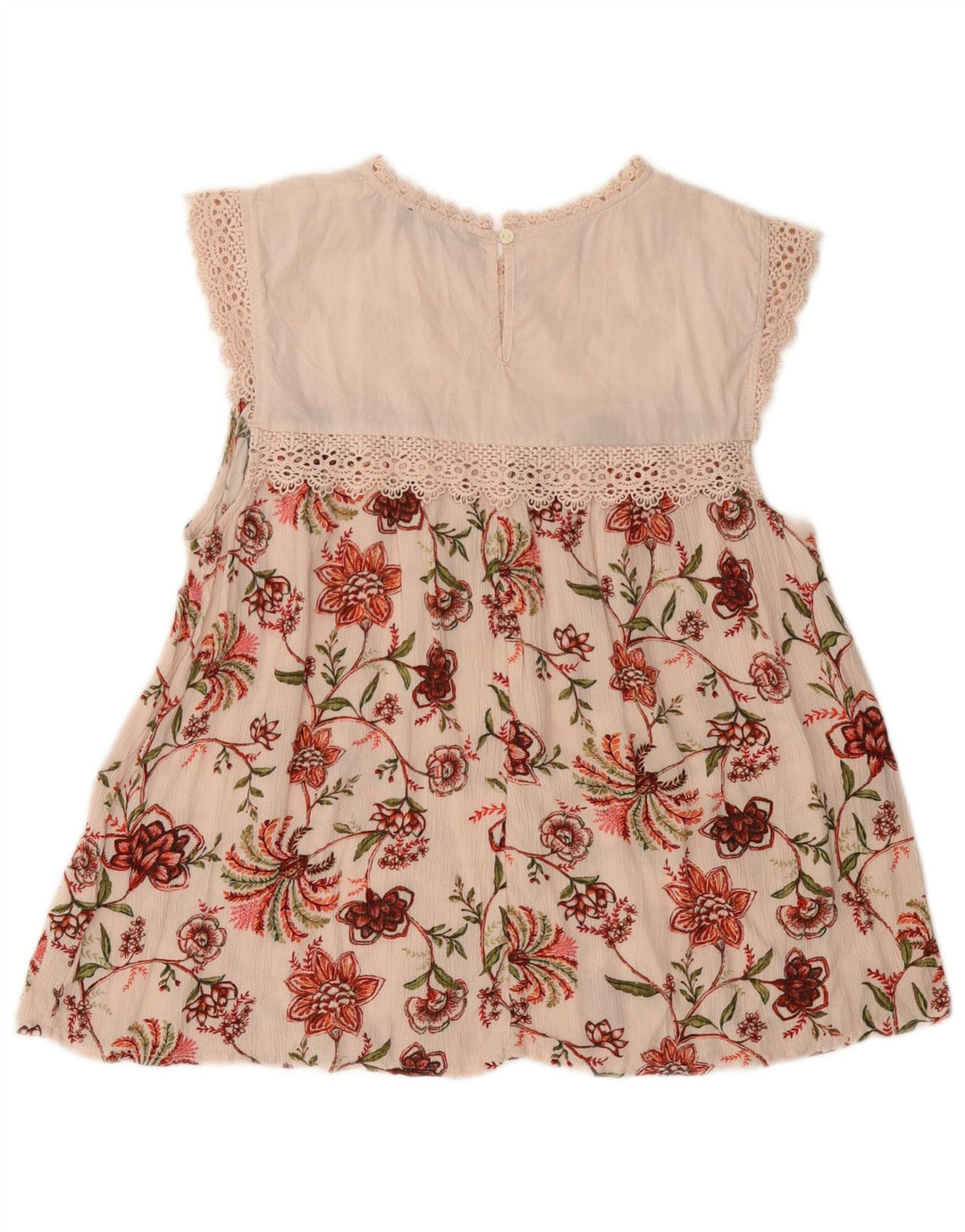 Marks & Spencer Damebluse Top UK 14 Medium Pink Floral Viscose