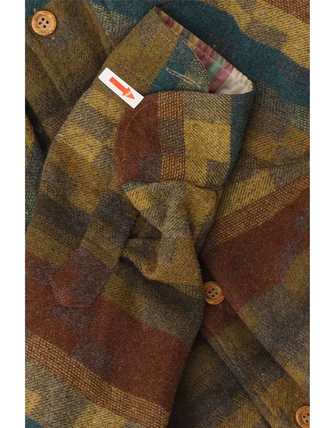 Massaro Herre Flanelskjorte Stor Khaki Stribet