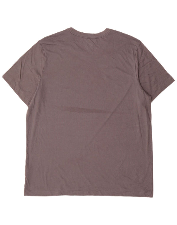 Nike Herre Dri Fit Grafisk T-Shirt Top XL Grå Bomuld
