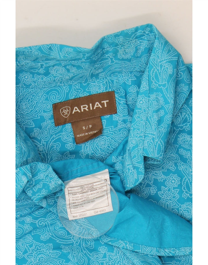 Ariat herreskjorte lille blå Paisley bomuld