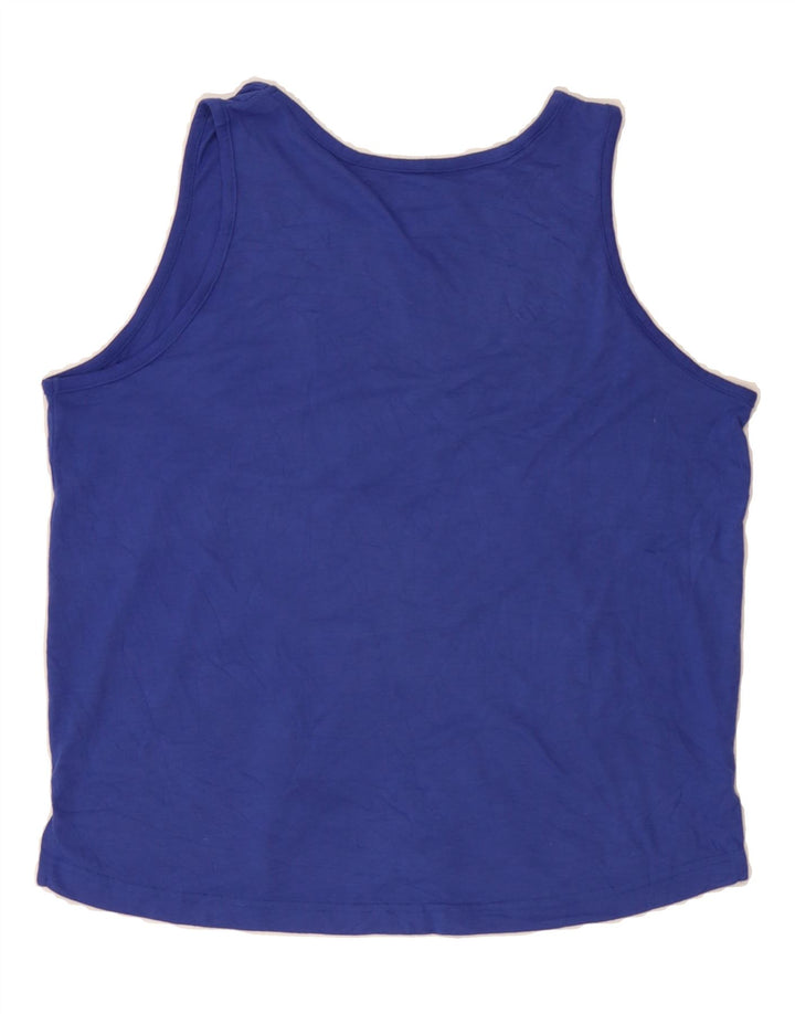 NEW BALANCE Womens Vest Top UK 14 Medium Blue Polyester Vintage New Balance and Second-Hand New Balance from Messina Hembry 