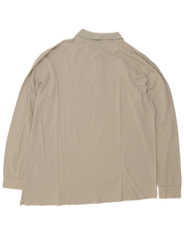 Kappa Langærmet Regular Fit Polo Shirt til mænd 2XL Khaki Bomuld