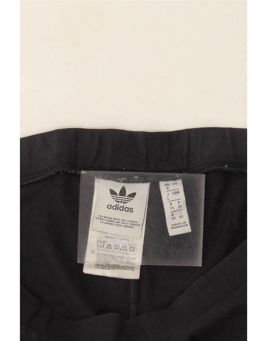 Adidas Dame Leggings UK 8 Small Navy Blue Bomuld