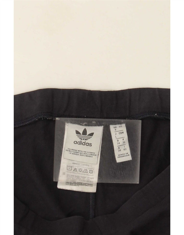 Adidas Dame Leggings UK 8 Small Navy Blue Bomuld