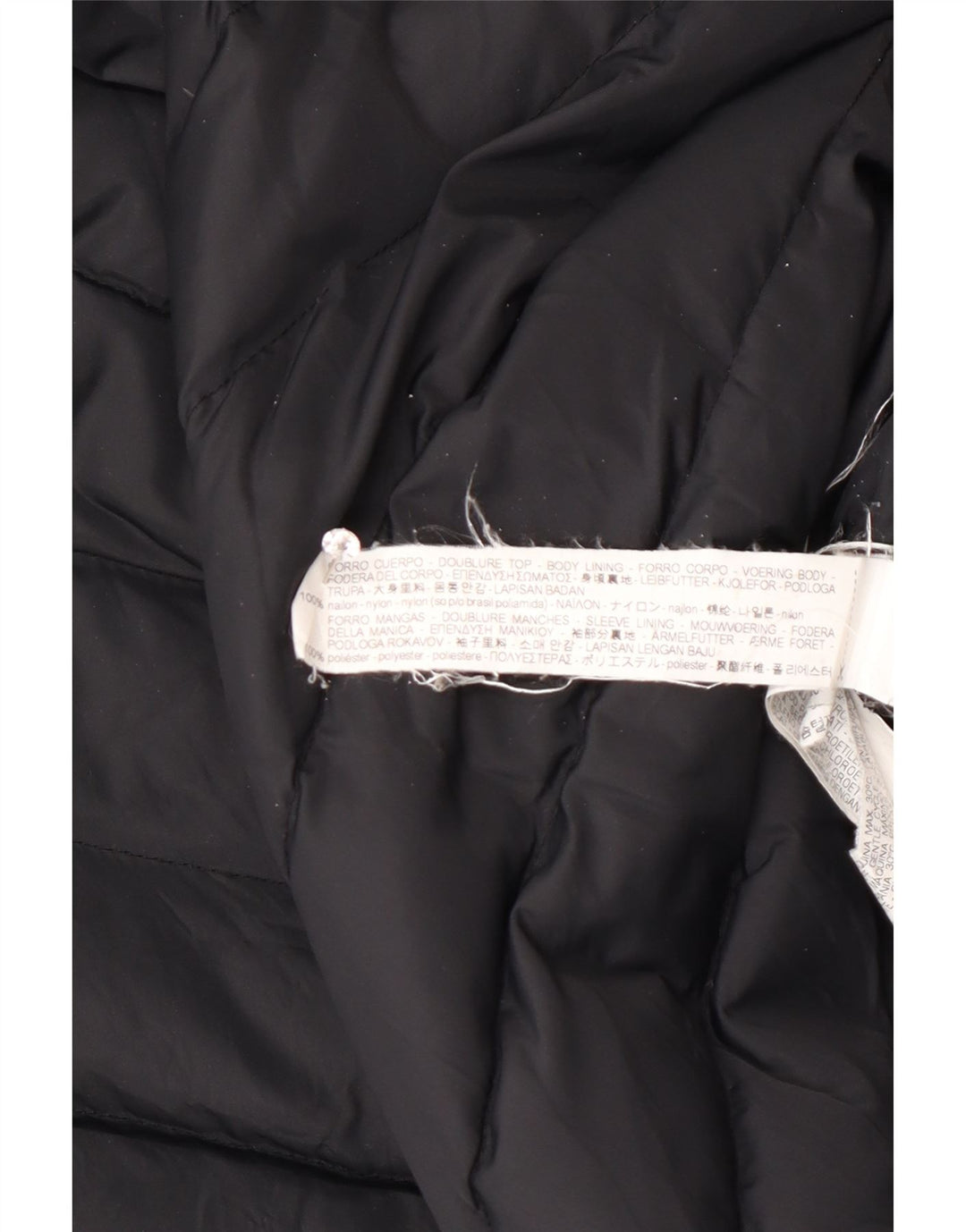 Zara Womens Polstret Frakke UK 14 Medium Black Colourblock Polyester