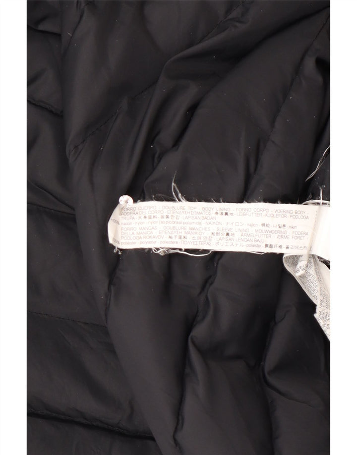 Zara Womens Polstret Frakke UK 14 Medium Black Colourblock Polyester