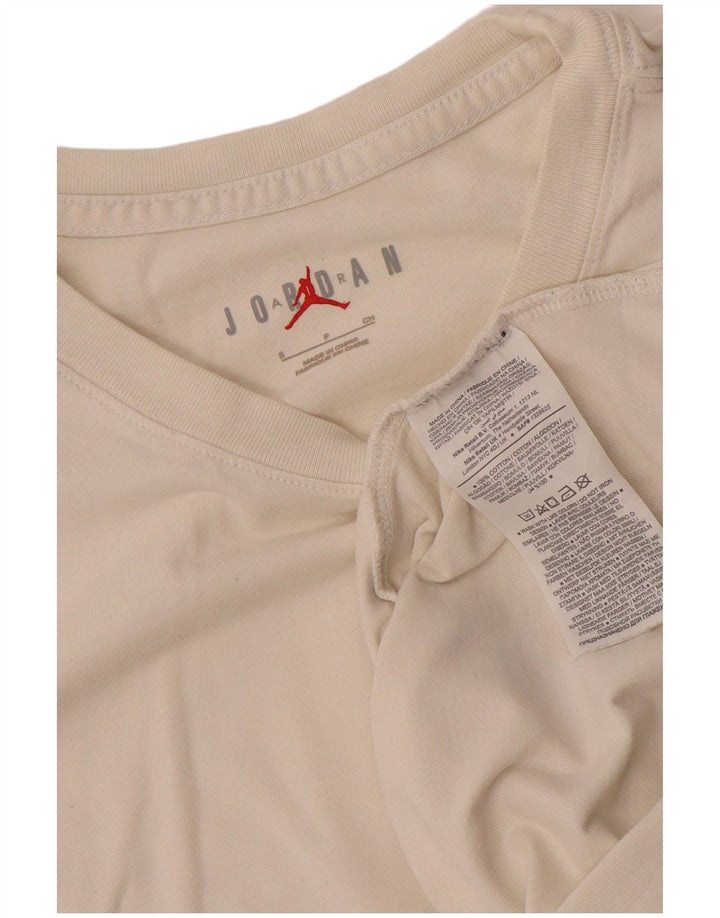 Jordan Herre Air Graphic T-Shirt Top Lille Hvid Bomuld