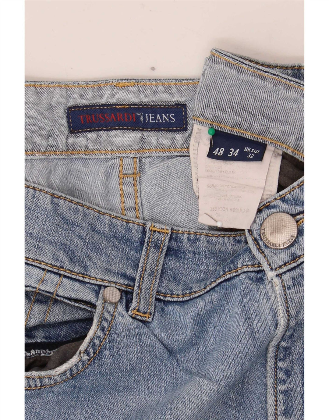 Trussardi lige jeans til kvinder W32 L34 blå bomuld