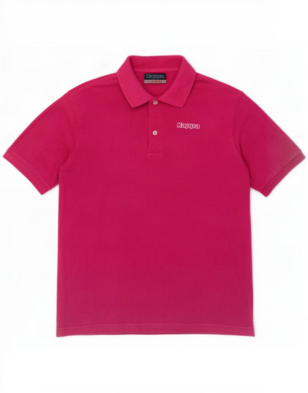 Kappa herre poloshirt Large Pink Cotton