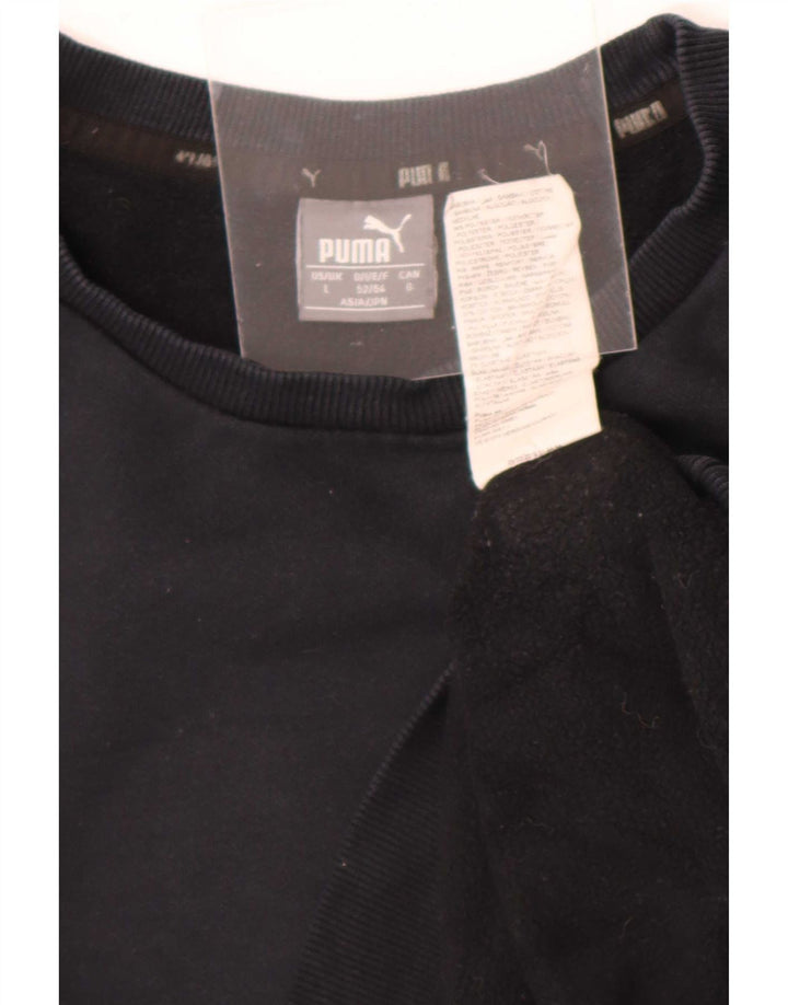 Puma Herre Sweatshirt Jumper Stor Sort Bomuld