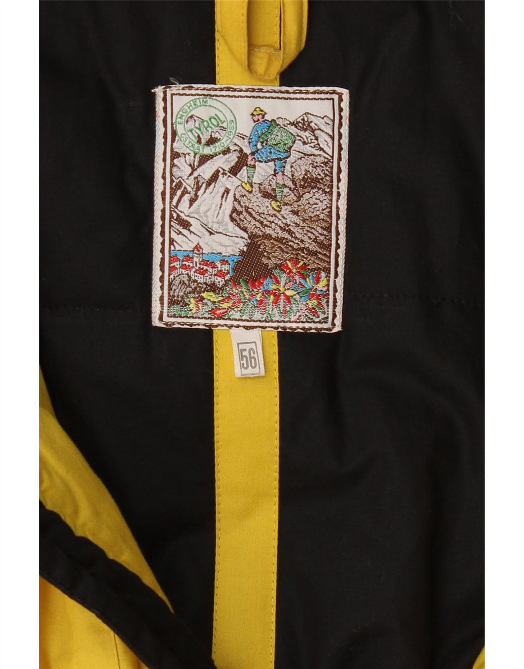 VINTAGE Herre Oversized Utility Jacket IT 56 3XL Gul Bomuld