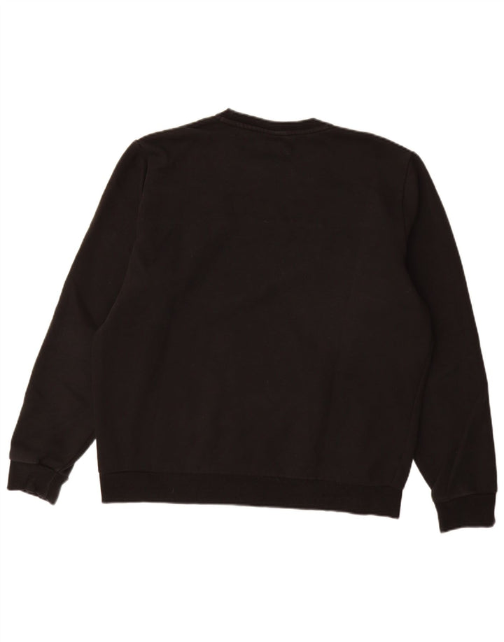 PUMA grafisk sweatshirt til mænd, stor sort bomuld