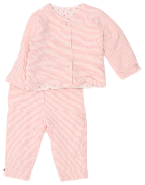 Tommy Hilfiger Baby Girls Grafisk hel træningsdragt 3-6 måneder Pink nålestribe
