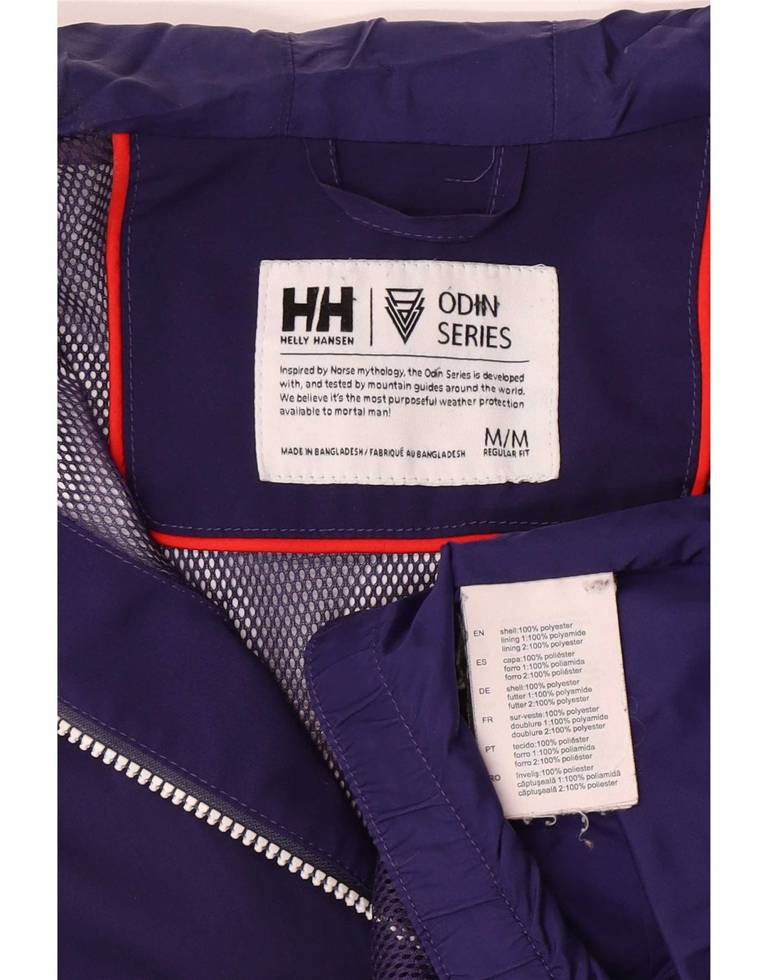 Helly Hansen Dame Regnjakke med hætte UK 14 Medium Lilla Polyester
