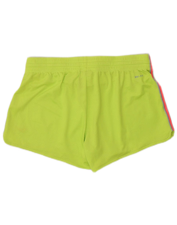 Nike Dame Dri Fit sportsshorts UK 14 Medium Green Polyester