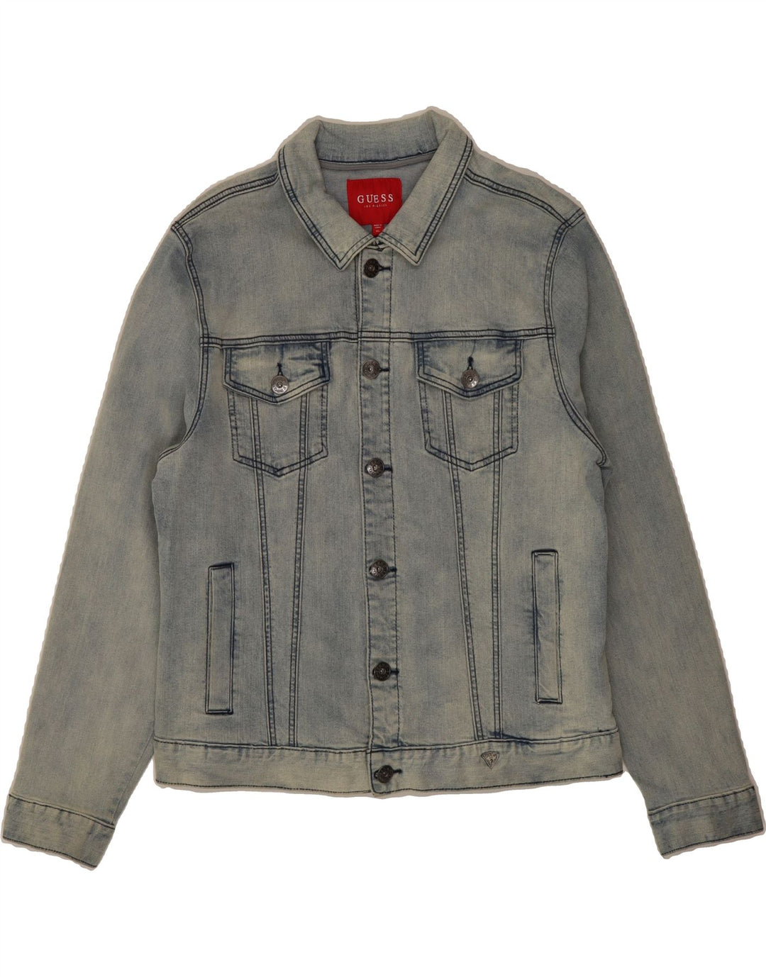 GUESS Mens Denim Jacket UK 42 XL Blue Cotton Vintage Guess and Second-Hand Guess from Messina Hembry 