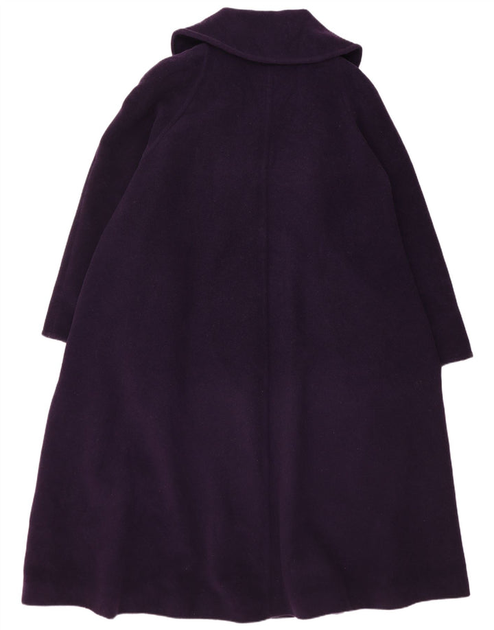 Vintage oversize overfrakke til kvinder UK 14 Large Purple Virgin Wool