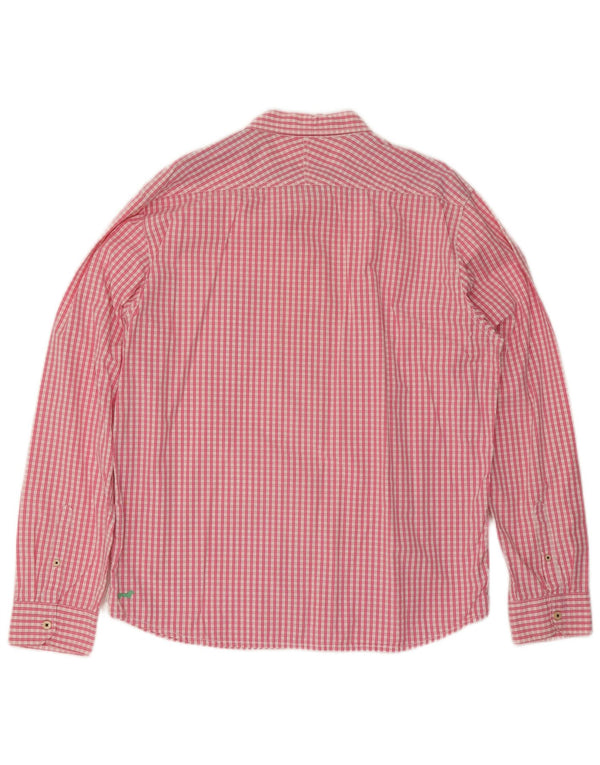 White Stuff Herre Classic Fit skjorte XL Pink ternet bomuld