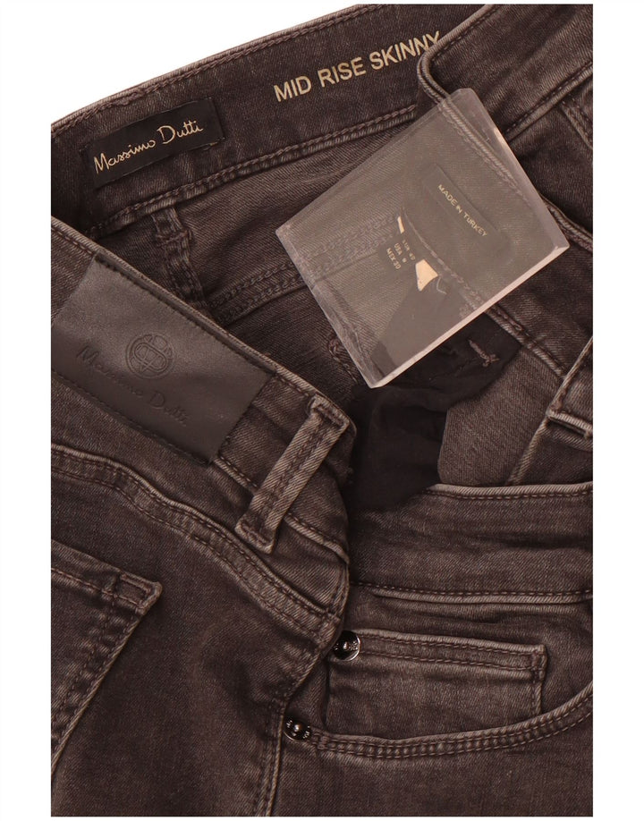 Massimo Dutti Dame Mid Rise Skinny Jeans EU 40 Medium W30 L30 Grå