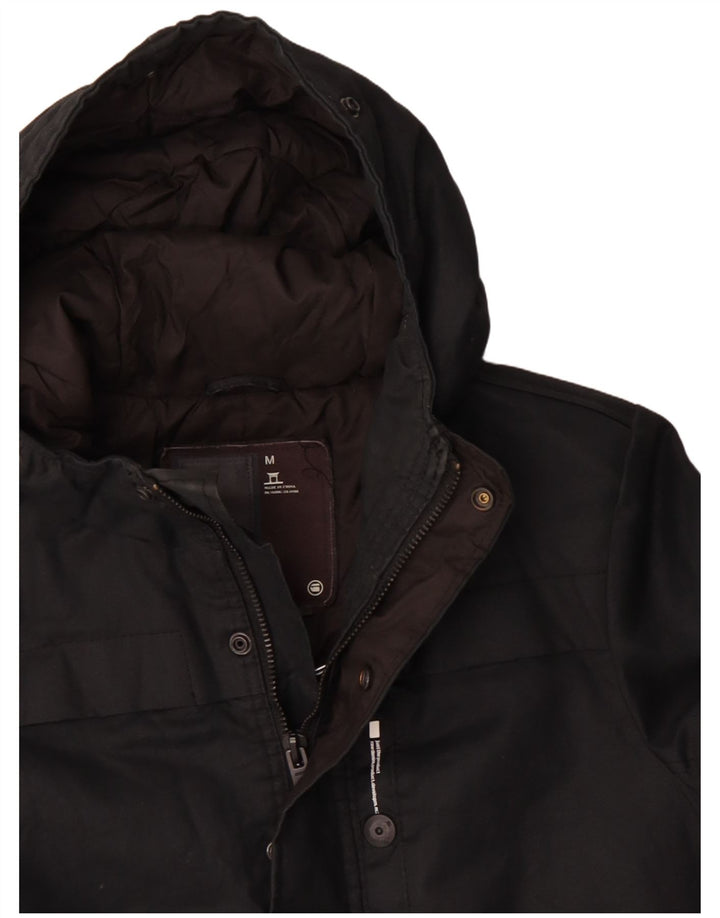 G-Star Herre Hooded Utility Jacket UK 38 Medium Black Bomuld