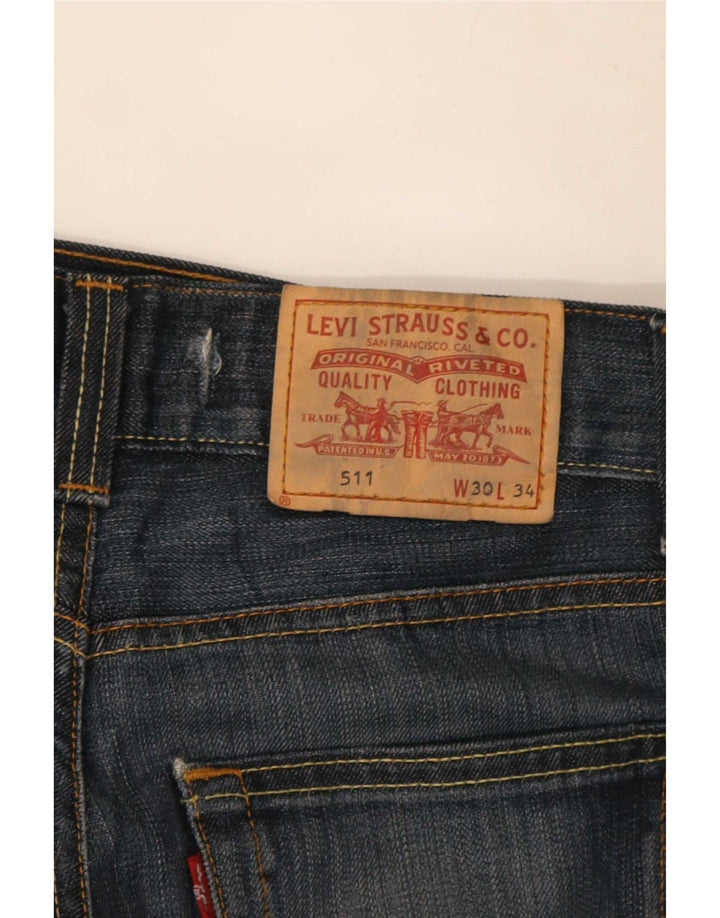 Levi's Dame 511 Slim Jeans W30 L30 Marineblå Bomuld