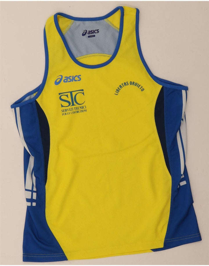 Asics Herre Grafisk Vest Top Stor Gul Colourblock Polyester