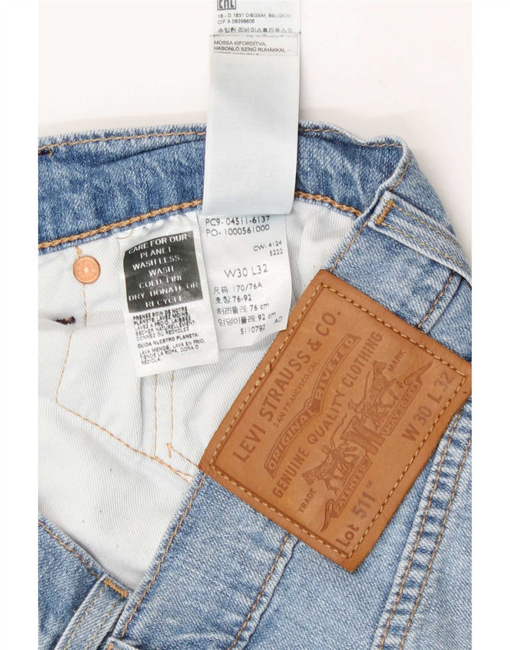 Levi's Herre 511 Slim Jeans W30 L32 Blå Bomuld