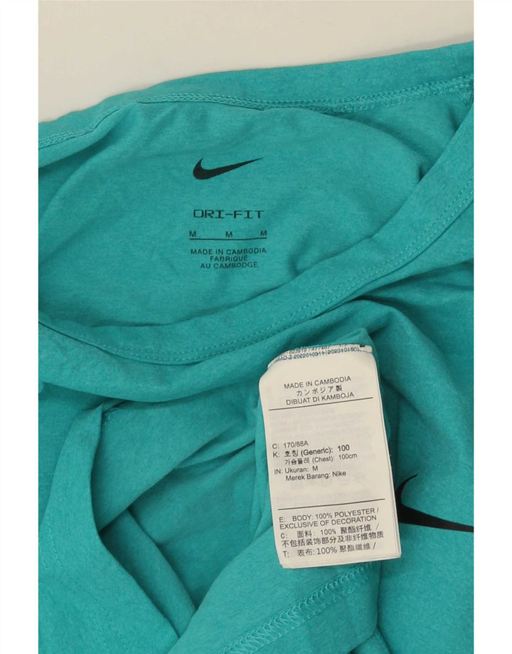 Nike Herre Dri Fit T-shirt Top Medium turkis polyester