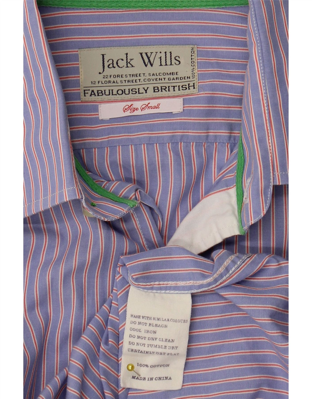 Jack Wills Herre formel skjorte lille blå stribet bomuld