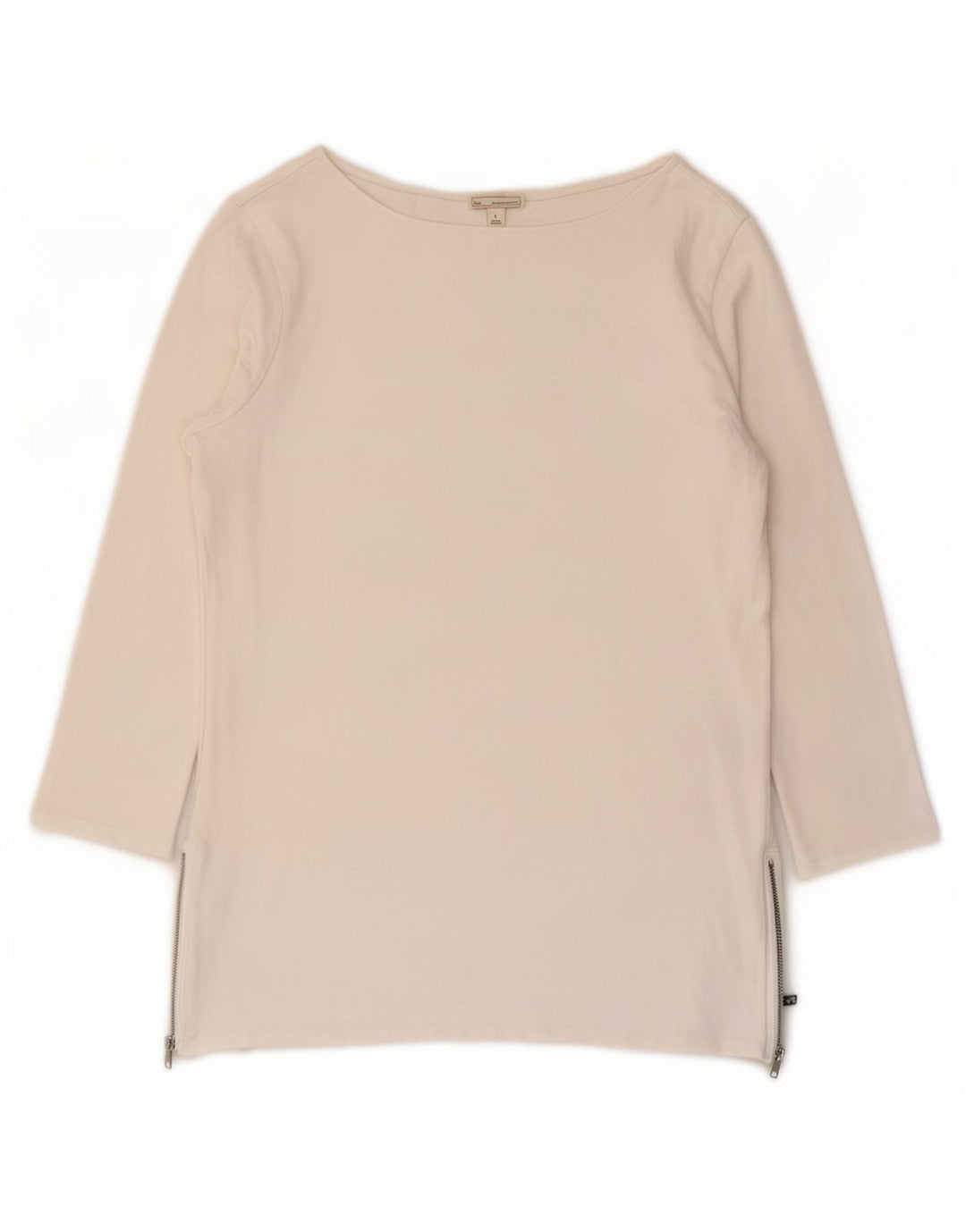 Gap Dame Top 3/4 ærmer UK 14 Large White Bomuld