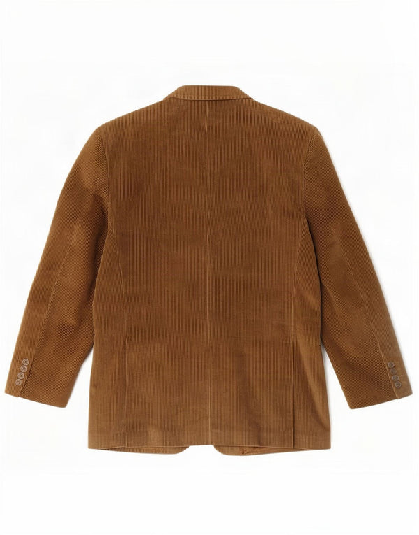 Vintage herre 3-knaps fløjlsbukser blazerjakke IT 52 XL brun bomuld