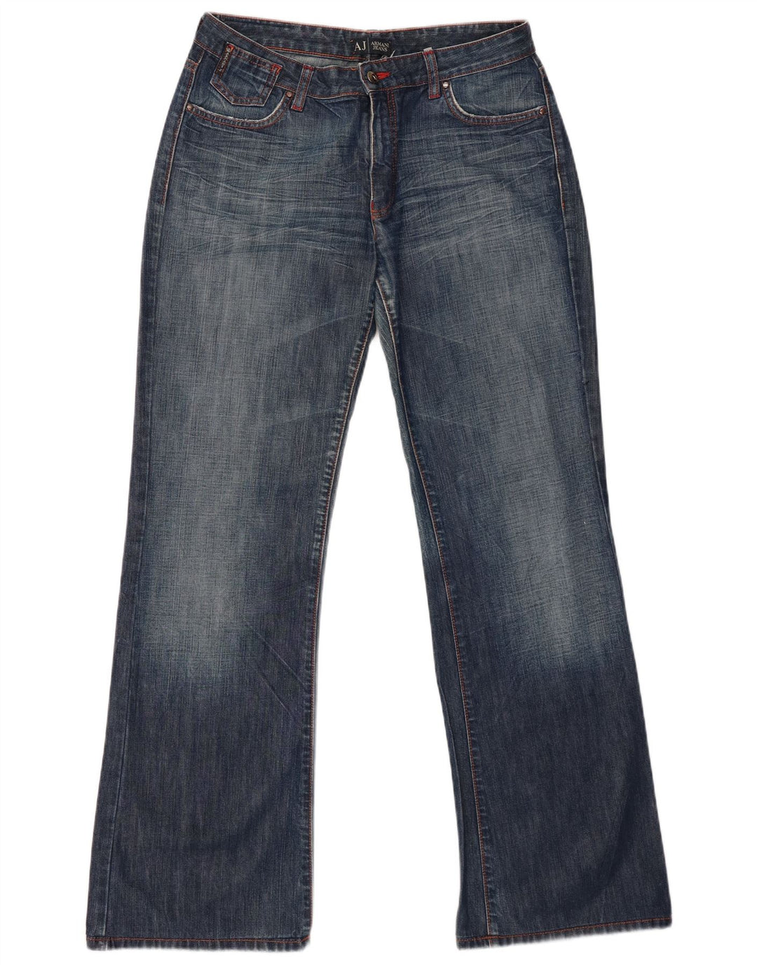 Armani Dame Flared Jeans W31 L32 Marineblå Bomuld