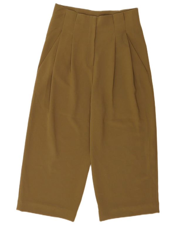 Cos Kvinder Højtaljede Cropped Bukser EU 42 Large W32 L24 Khaki