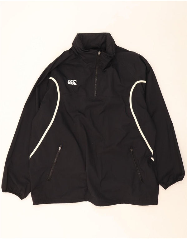 CANTERBURY Herre Pullover Regnjakke UK 42 XL Sort Nylon