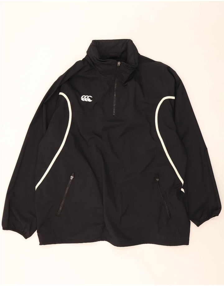 CANTERBURY Herre Pullover Regnjakke UK 42 XL Sort Nylon