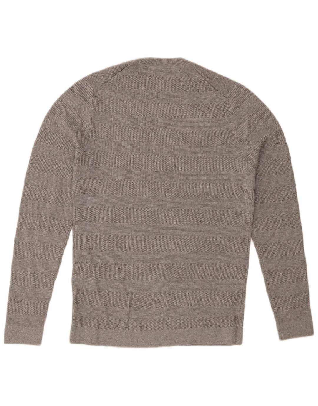 SUPERDRY Herre sweater med rund hals, lille grå stribet bomuld