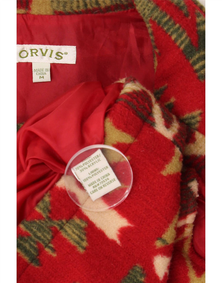 Orvis Womens Gilet UK 14 Medium Red Geometric