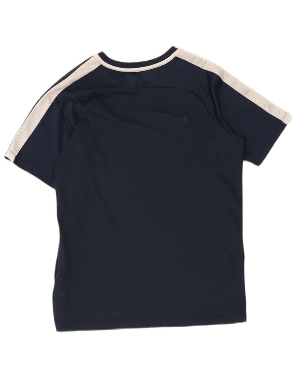 Nike drenge Dri Fit T-shirt top 13-14 år marineblå colourblock polyester
