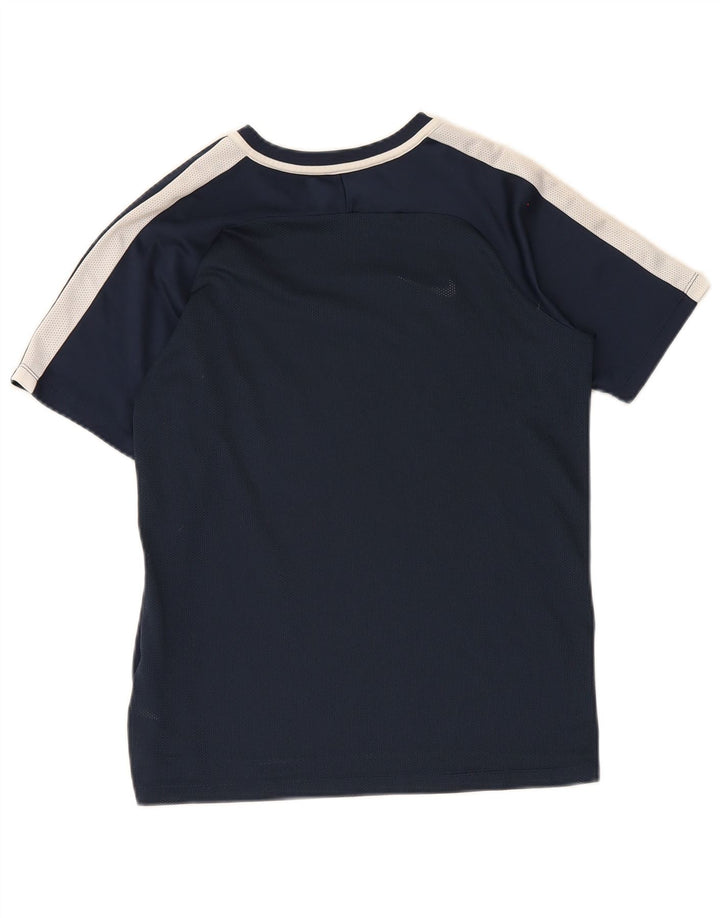 Nike drenge Dri Fit T-shirt top 13-14 år marineblå colourblock polyester