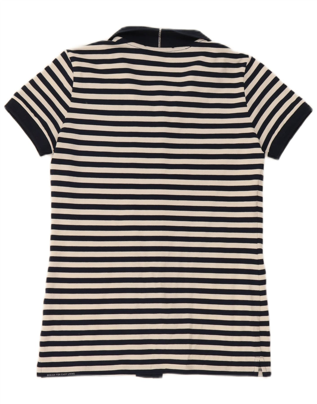 Max Mara Dame Shirt Bluse UK 10 Small Navy Blue Stribet Nautical