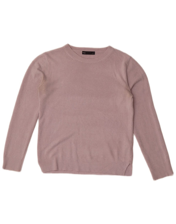 Marks & Spencer Dame sweater med rund hals DK 10 Lille Pink Akryl