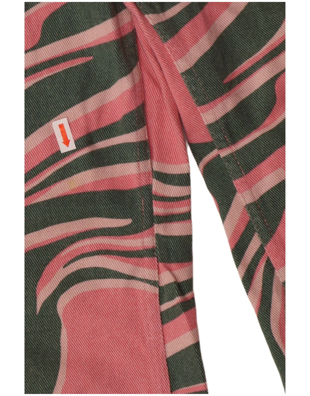 Lucy & Yak kvinders højtaljede løse jeans W28 L29 Pink dyreprint bomuld