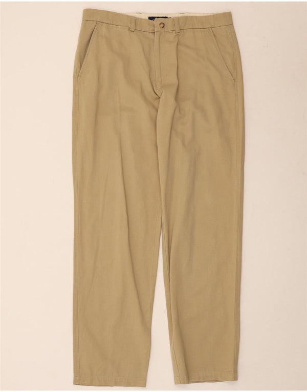 Best Company Herre Lige Chino Bukser IT 50 Large W34 L32 Beige Bomuld