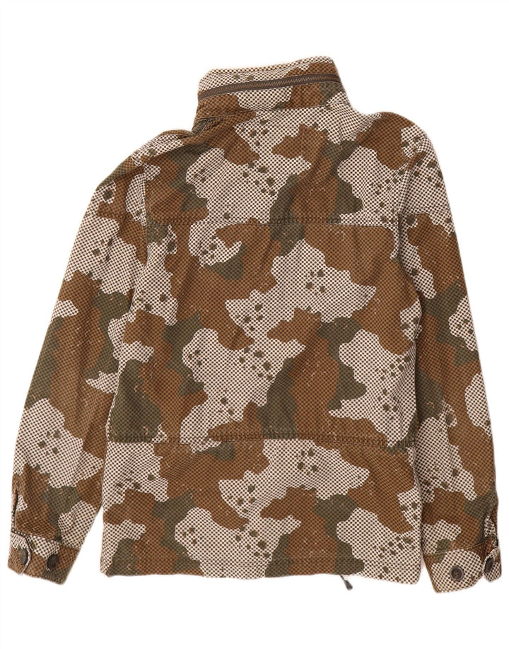 Levi's Herre Hooded Utility Jacket UK 36 Small Khaki Camouflage