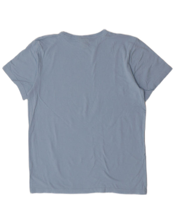 Ellesse Dame Relaxed Fit Grafisk T-Shirt Top UK 10 Small Blue
