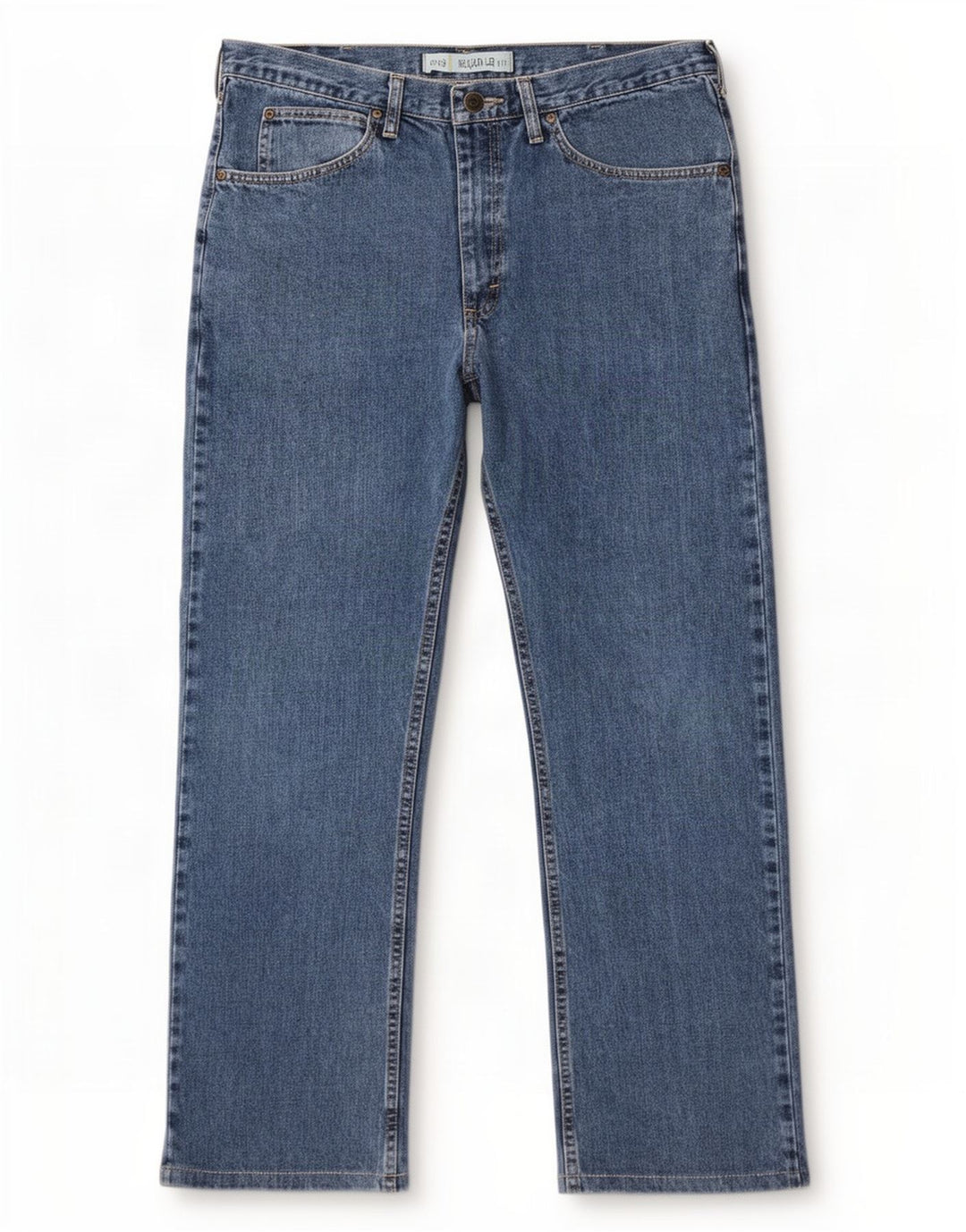 Lee Herre Regular Fit Straight Jeans W36 L32 Blå Bomuld